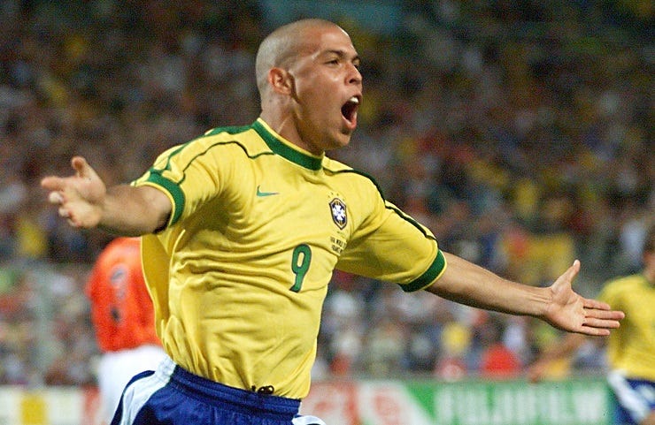 Ronaldo Nazario De Lima Representing Brazil